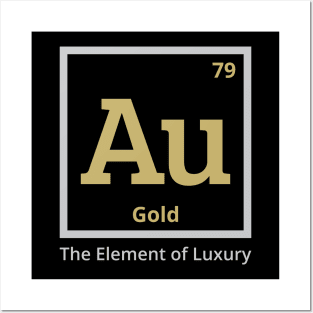 The Element of Luxury - Minimalistic Gold Design Posters and Art